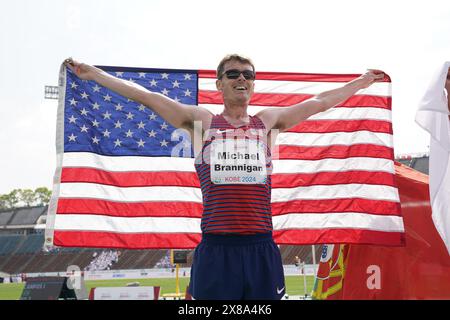 Hyogo, Japan. Mai 2024. Michael BRANNIGAN (USA) Leichtathletik : Kobe 2024 Para Leichtathletik Weltmeisterschaften Männer 1500 m T20 Finale im Kobe Universiade Memorial Stadium in Hyogo, Japan . Quelle: AFLO SPORT/Alamy Live News Stockfoto