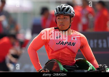 Hyogo, Japan. Mai 2024. Tomoki Ikoma (JPN) Leichtathletik : Kobe 2024 Para Leichtathletik Weltmeisterschaften Universal 4x100 m Relay Heat im Kobe Universiade Memorial Stadium in Hyogo, Japan . Quelle: AFLO SPORT/Alamy Live News Stockfoto