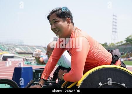 Hyogo, Japan. Mai 2024. Tomoki Sato (JPN) Athletics : Kobe 2024 Para Athletics World Championships Männer's 100m T52 Final im Kobe Universiade Memorial Stadium in Hyogo, Japan . Quelle: AFLO SPORT/Alamy Live News Stockfoto