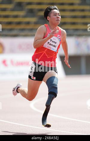 Hyogo, Japan. Mai 2024. Yuma Tamaki (JPN) Leichtathletik : Kobe 2024 Para Leichtathletik Weltmeisterschaften Männer 200 m T64 Hitze im Kobe Universiade Memorial Stadium in Hyogo, Japan . Quelle: AFLO SPORT/Alamy Live News Stockfoto