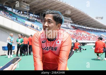 Hyogo, Japan. Mai 2024. Tomoki Sato (JPN) Athletics : Kobe 2024 Para Athletics World Championships Männer's 100m T52 Final im Kobe Universiade Memorial Stadium in Hyogo, Japan . Quelle: AFLO SPORT/Alamy Live News Stockfoto