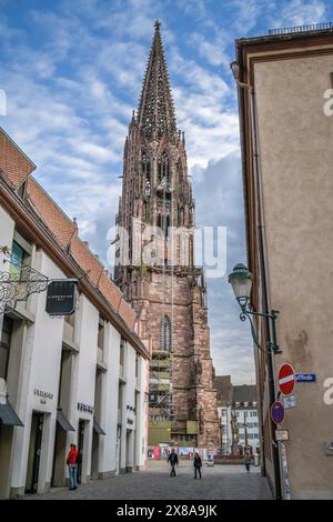 Münster unter Lieben Frau, Altstadt, Freiburg im Breisgau, Baden-Württemberg, Deutschland Stockfoto