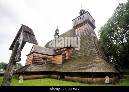 HOLZKIRCHEN POLEN Stockfoto