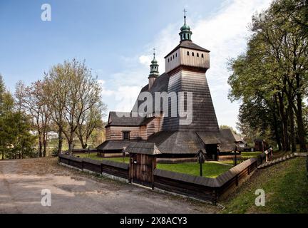 HOLZKIRCHEN POLEN Stockfoto