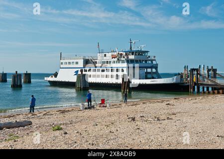 Orient Point Ferry Terminal. Long Island, Bundesstaat New York, Vereinigte Staaten von Amerika Stockfoto