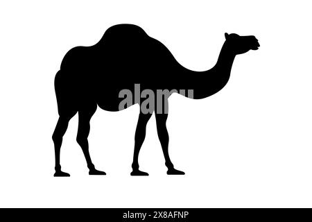 Kamel Silhouette Vektor Illustration. Eid al adha Opfertier Stock Vektor