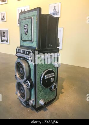 ROLLEIFLEIX SARG BEI MALICK SIDIBE AUSSTELLUNG BEI CARTIER FONDATION Stockfoto