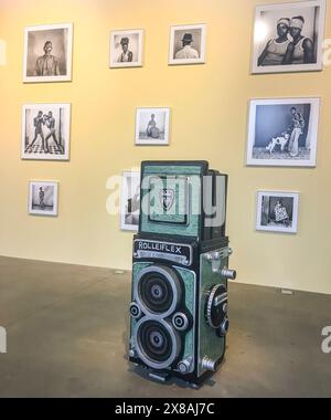 ROLLEIFLEIX SARG BEI MALICK SIDIBE AUSSTELLUNG BEI CARTIER FONDATION Stockfoto