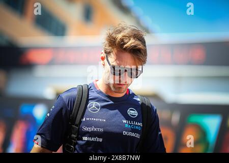 Monaco, Fürstentum Monaco. Mai 2024. 02 Logan Sargeant, (USA) Williams Mercedes während des GP von Monaco, 23-26. Mai 2024 Montecarlo, Formel-1-Weltmeisterschaft 2024. Quelle: Unabhängige Fotoagentur/Alamy Live News Stockfoto