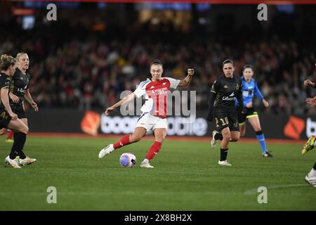 MELBOURNE, AUSTRALIEN. 24. Mai 2024. Im Bild: Caitlin Foord of Arsenal während der Global Football Week Freundschaft zwischen dem englischen Verein Arsenal WFC und den australischen ALeague Allstars im Marvel Stadium in Melbourne, Australien. Quelle: Karl Phillipson/Alamy Live News Stockfoto