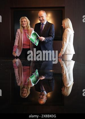 Fianna Fail Leader und Tanaiste Micheal Martin beim Start der Europawahlen im Radisson Blu Royal Hotel in Dublin. Bilddatum: Freitag, 24. Mai 2024. Stockfoto