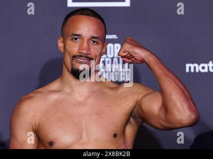 Ellis Zorro während des öffentlichen Wiegens in der New Dock Hall, Leeds. Bilddatum: Freitag, 24. Mai 2024. Stockfoto