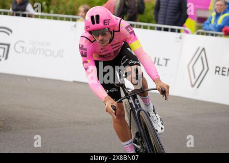 Laval, Frankreich. Mai 2024. Alberto Bettiol von EF Education-EasyPost während der Boucles de la Mayenne 2024, Stage 1 Prolog Espace Mayenne Laval, UCI Pro Series Radrennen am 23. Mai 2024 in Laval, Frankreich - Foto Laurent Lairys/DPPI Credit: DPPI Media/Alamy Live News Stockfoto