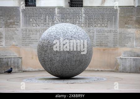 London, Großbritannien - 18. März 2024: Das ergreifende Bali Bombings Memorial in Clive Steps in London. Stockfoto