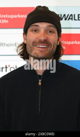 Köln, Deutschland. Mai 2024. Radfahrer Rick Zabel auf der Pressekonferenz des Radsportklassikers rund um Köln, der in diesem Jahr zum 106. Mal stattfindet. Quelle: Horst Galuschka/dpa/Alamy Live News Stockfoto