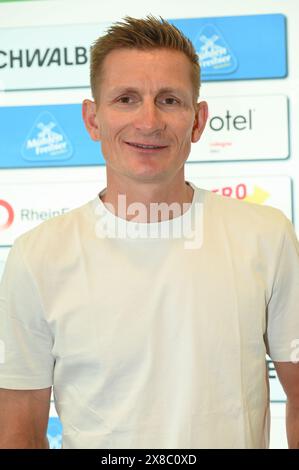 Köln, Deutschland. Mai 2024. Ehemaliger Radfahrer Andre Greipel auf der Pressekonferenz des Radklassikers rund um Köln, die dieses Jahr zum 106. Mal stattfindet. Quelle: Horst Galuschka/dpa/Alamy Live News Stockfoto