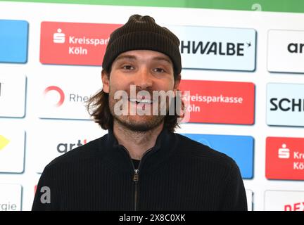 Köln, Deutschland. Mai 2024. Radfahrer Rick Zabel auf der Pressekonferenz des Radsportklassikers rund um Köln, der in diesem Jahr zum 106. Mal stattfindet. Quelle: Horst Galuschka/dpa/Alamy Live News Stockfoto