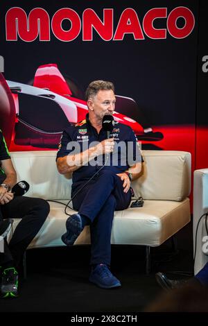 Monaco, Monaco. Mai 2024. HORNER Christian (gbr), Teamchef Red Bull Racing, Porträt, Pressekonferenz während des Formel 1 Grand Prix de Monaco 2024, 8. Runde der Formel 1 Weltmeisterschaft 2024 vom 23. Bis 26. Mai 2024 auf dem Circuit de Monaco, in Monaco - Foto Paul Vaicle/DPPI Credit: DPPI Media/Alamy Live News Stockfoto