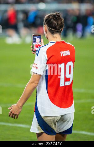 Melbourne, Victoria, Australien. Mai 2024. MELBOURNE, AUSTRALIEN – 24. MAI: Caitlin Foord des Arsenal Women FC, nachdem er das A-League All Stars Women Team während der Global Football Week am 24. Mai 2024 im Marvel Stadium in Melbourne, Australien besiegt hatte (Foto: © Chris Putnam/ZUMA Press Wire) NUR ZUR REDAKTIONELLEN VERWENDUNG! Nicht für kommerzielle ZWECKE! Quelle: ZUMA Press, Inc./Alamy Live News Stockfoto