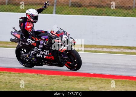 Circuit de Barcelona, Barcelona, Katalonien, Spanien. Mai 2024. 2024 MotoGP des Catalunya Practice Day; Nummer 41 Aprilia Racing Fahrer Aleix Espargaro während Training 1 beim Catalunya MotoGP Credit: Action Plus Sports/Alamy Live News Stockfoto