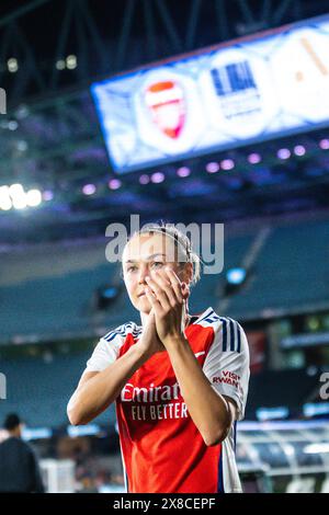 Melbourne, Victoria, Australien. Mai 2024. MELBOURNE, AUSTRALIEN – 24. MAI: Caitlin Foord des Arsenal Women FC, nachdem er das A-League All Stars Women Team während der Global Football Week am 24. Mai 2024 im Marvel Stadium in Melbourne, Australien besiegt hatte (Foto: © Chris Putnam/ZUMA Press Wire) NUR ZUR REDAKTIONELLEN VERWENDUNG! Nicht für kommerzielle ZWECKE! Quelle: ZUMA Press, Inc./Alamy Live News Stockfoto