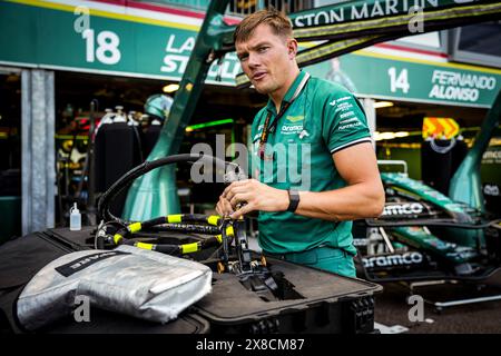 Aston Martin F1 Team, Mechaniker, Mechaniker, Mechaniker, Porträt während des Formel 1 Grand Prix de, Monaco. , . Formel-1-Weltmeisterschaft vom 23. Bis 26. Mai 2024 auf dem Circuit de Monaco, in Monaco - Foto Paul Vaicle/DPPI Credit: DPPI Media/Alamy Live News Stockfoto