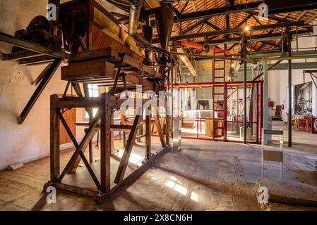 Das Innere des Museums für Reismuseum in Camarles (Tarragona, Katalonien, Spanien) ESP Interior del museo Centro de Interpretación del Arroz Stockfoto