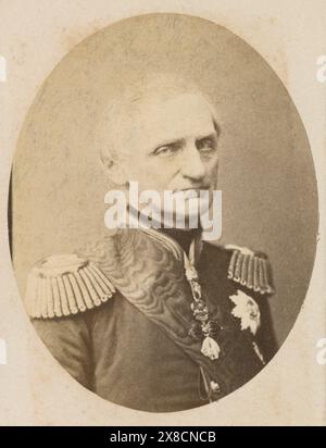 Antikes Foto von 1866 Carte de Visite, Johann, König von Sachsen (1801-1873). Er war von 1854 bis zu seinem Tod 1873 König von Sachsen. QUELLE: ORIGINAL-CDV Stockfoto