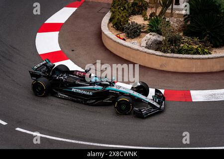 Imola, Imola, Italien. Mai 2024. George Russell (63), englischer Fahrer des Mercedes AMG Petronas F1-Teams, während des kostenlosen zweiten Wettbewerbs beim Formel-1-Grand-Prix von Monaco (Credit Image: © Luca Martini/ZUMA Press Wire), NUR REDAKTIONELLE VERWENDUNG! Nicht für kommerzielle ZWECKE! Quelle: ZUMA Press, Inc./Alamy Live News Stockfoto