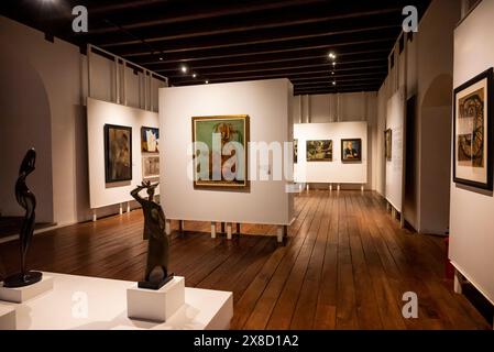 Nationalmuseum für guatemaltekische Kunst, Hauptmann-Generalpalast oder Palacio de los Capitanes Generales, ursprünglich im 18. Jahrhundert in Antigua, Guatemala erbaut Stockfoto