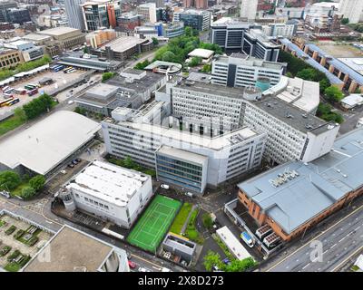 Drohnenansicht des Caledonian University Campus Glasgow Stockfoto