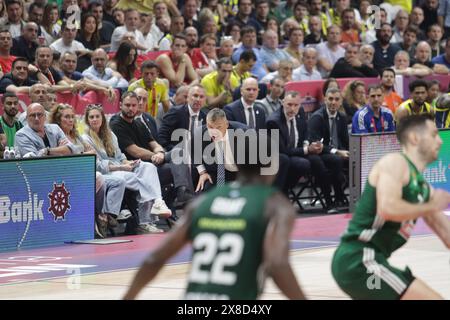 Berlin, Deutschland, 24. Mai 2024. Sarunas Jasikevicius während des Spiels zwischen Panathinaikos und Fenerbahce. Turkish Airlines Euroliga Final Four Berlin 2024. Quelle: Fabideciria/Alamy Live News Stockfoto