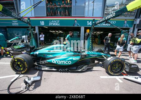 Monaco, Fürstentum Monaco. Mai 2024. Aston Martin Aramco F1 Team während des Formel 1 Grand Prix de Monaco 2024 in Monte Carlo (MC), Mai 23-26 2024 Credit: Independent Photo Agency/Alamy Live News Stockfoto