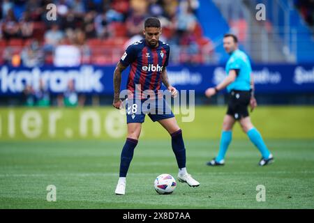 Matheus Pereira von SD Eibar mit dem Ball beim LaLiga Hypermotion Spiel zwischen SD Eibar und FC Cartagena im Ipurua Stadium am 19. Mai 2024 in E Stockfoto