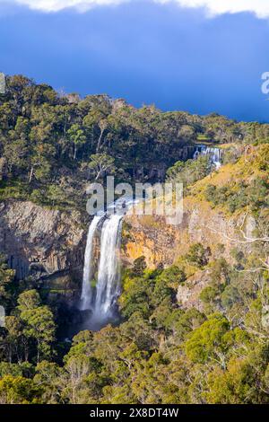 Ebor Falls Wasserfall im Guy Fawkes Nationalpark am Waterfall Way in New England Region in New South Wales, Australien, Herbst 2024 Stockfoto