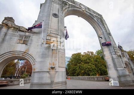 Bridge of Remembrance in Christchurch - Neuseeland Stockfoto