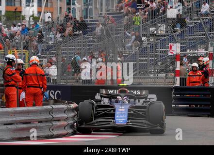 Monte Carlo, Monaco. Mai 2024. 24.05.2024, Circuit de Monaco, Monte Carlo, Formel 1 Grand Prix Monaco 2024, Foto Logan Sargeant (USA), Williams Racing Credit: dpa/Alamy Live News Stockfoto