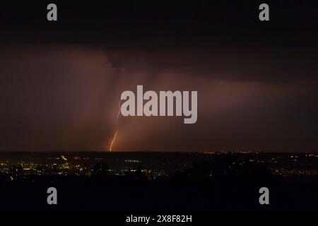 Gewitter über Dresden Stockfoto