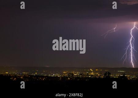 Gewitter über Dresden Stockfoto