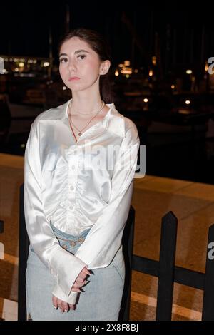 Cannes, Frankreich. Mai 2024. Model Saniya ist im Pavillon Africain während des 77. Internationalen Filmfestivals von Cannes am 24. Mai 2024 in Cannes zu sehen. Quelle: Bernard Menigault/Alamy Live News Stockfoto