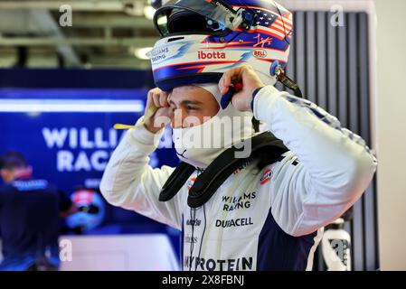 Monaco, Monte Carlo. Mai 2024. Logan Sargeant (USA) Williams Racing. 25.05.2024. Formel-1-Weltmeisterschaft, Rd 8, Grand Prix Von Monaco, Monte Carlo, Monaco, Qualifizierender Tag. Das Foto sollte lauten: XPB/Alamy Live News. Stockfoto