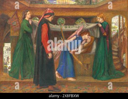 Dantes Traum zum Zeitpunkt des Todes von Beatrice 1856 Dante Gabriel Rossetti 1828-1882 Stockfoto