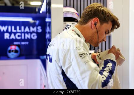 Monaco, Monte Carlo. Mai 2024. Logan Sargeant (USA) Williams Racing. 25.05.2024. Formel-1-Weltmeisterschaft, Rd 8, Grand Prix Von Monaco, Monte Carlo, Monaco, Qualifizierender Tag. Das Foto sollte lauten: XPB/Alamy Live News. Stockfoto
