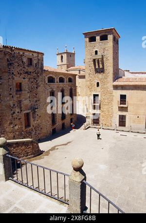 Piazza San Jorge. Cáceres, Extremadura, Spanien. Stockfoto