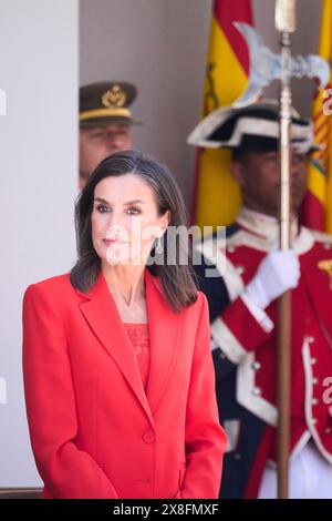 Oviedo. Spanien. Am 25. Mai 2024 nimmt Königin Letizia von Spanien am Tag der Streitkräfte am 25. Mai 2024 in Oviedo, Spanien Teil Stockfoto