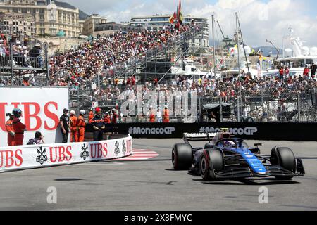 Monaco, Frankreich. Mai 2024. © PHOTOPQR/NICE MATIN/Jean Francois Ottonello ; Monaco ; 25/05/2024 ; 81e Grand Prix de Monaco 2024 - Formule 1 - 2 LOGAN SARGEANT/WILLIAMS Credit: MAXPPP/Alamy Live News Stockfoto