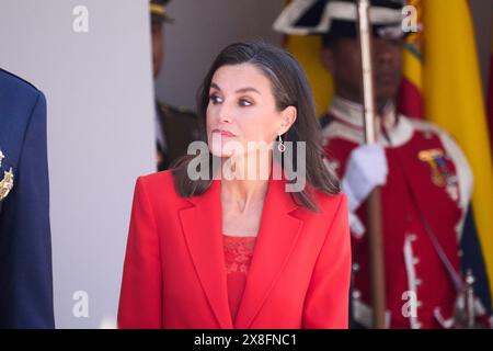 Oviedo, Asturien, Spanien. Mai 2024. Königin Letizia von Spanien nimmt am Tag der Streitkräfte am 25. Mai 2024 in Oviedo, Spanien Teil (Foto: © Jack Abuin/ZUMA Press Wire) NUR ZUR REDAKTIONELLEN VERWENDUNG! Nicht für kommerzielle ZWECKE! Stockfoto