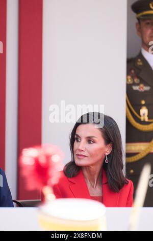 Oviedo, Asturien, Spanien. Mai 2024. Königin Letizia von Spanien nimmt am Tag der Streitkräfte am 25. Mai 2024 in Oviedo, Spanien Teil (Foto: © Jack Abuin/ZUMA Press Wire) NUR ZUR REDAKTIONELLEN VERWENDUNG! Nicht für kommerzielle ZWECKE! Stockfoto