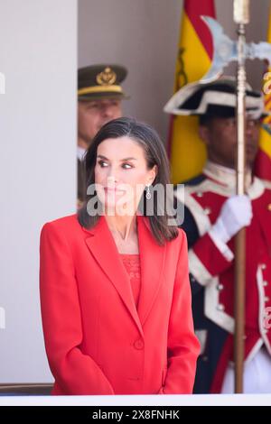 Oviedo, Asturien, Spanien. Mai 2024. Königin Letizia von Spanien nimmt am Tag der Streitkräfte am 25. Mai 2024 in Oviedo, Spanien Teil (Foto: © Jack Abuin/ZUMA Press Wire) NUR ZUR REDAKTIONELLEN VERWENDUNG! Nicht für kommerzielle ZWECKE! Stockfoto