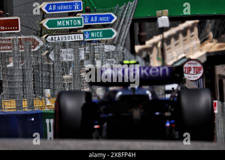 Monte Carlo, Monaco. Mai 2024. Logan Sargeant (USA) Williams Racing FW46. Formel-1-Weltmeisterschaft, Rd 8, großer Preis von Monaco, Samstag, 25. Mai 2024. Monte Carlo, Monaco. Quelle: James Moy/Alamy Live News Stockfoto